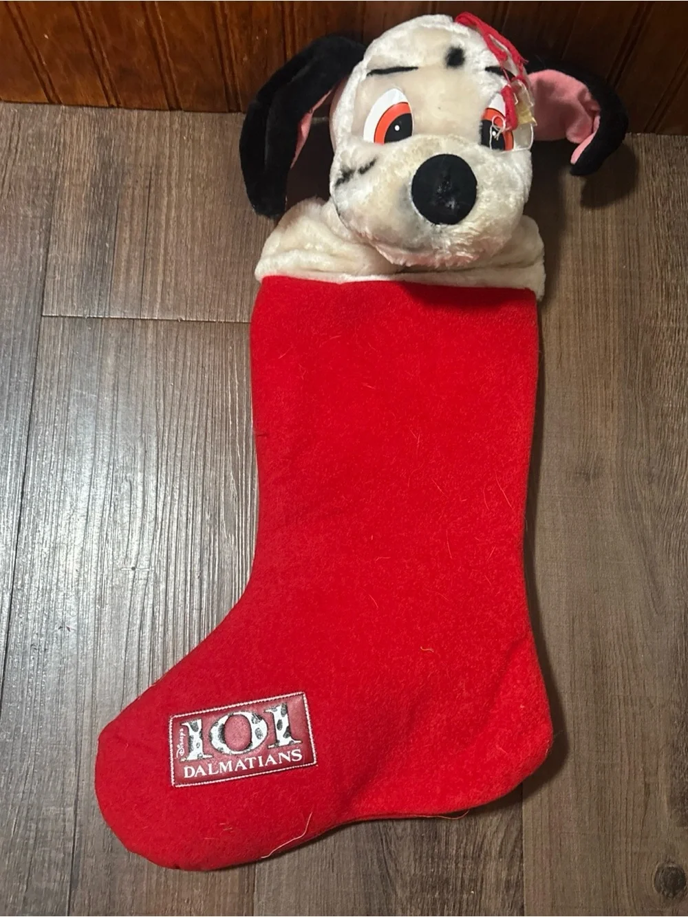 Disney Dalmatian Plush Kids Christmas Stocking - Red, White, Black, Pink